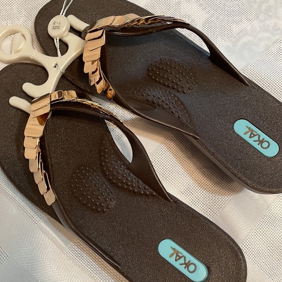 NWT OKA b. Diana Hot Chocolate Sz Medium (7-8) Women Sandals - Picture 6 of 13